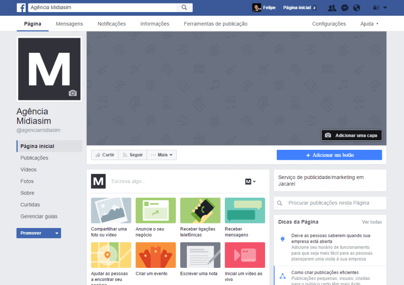 Como criar pagina no Facebook